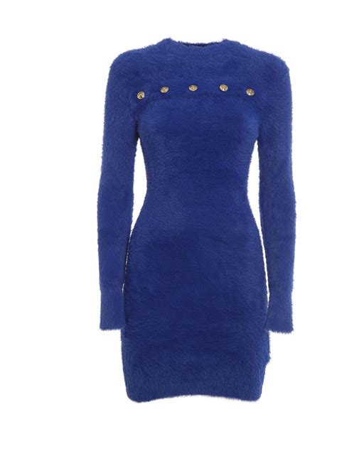 versace kleid blau|Versace Jeans Couture Kleid Aus Samt .